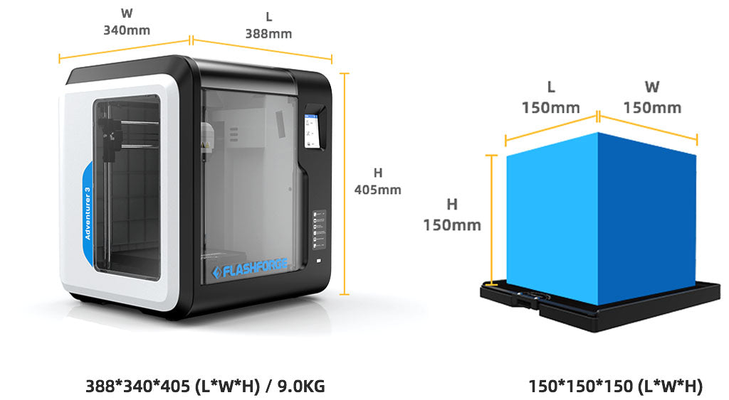 Adventurer 3 Build Volume