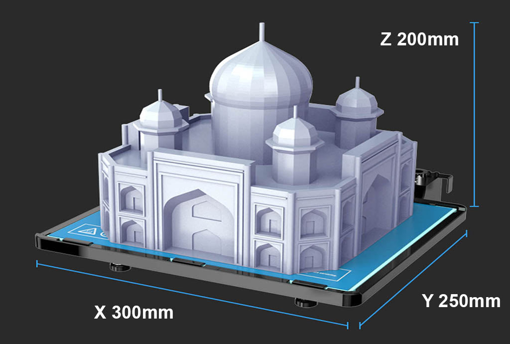 Flashforge Creatore 3 Build Volume