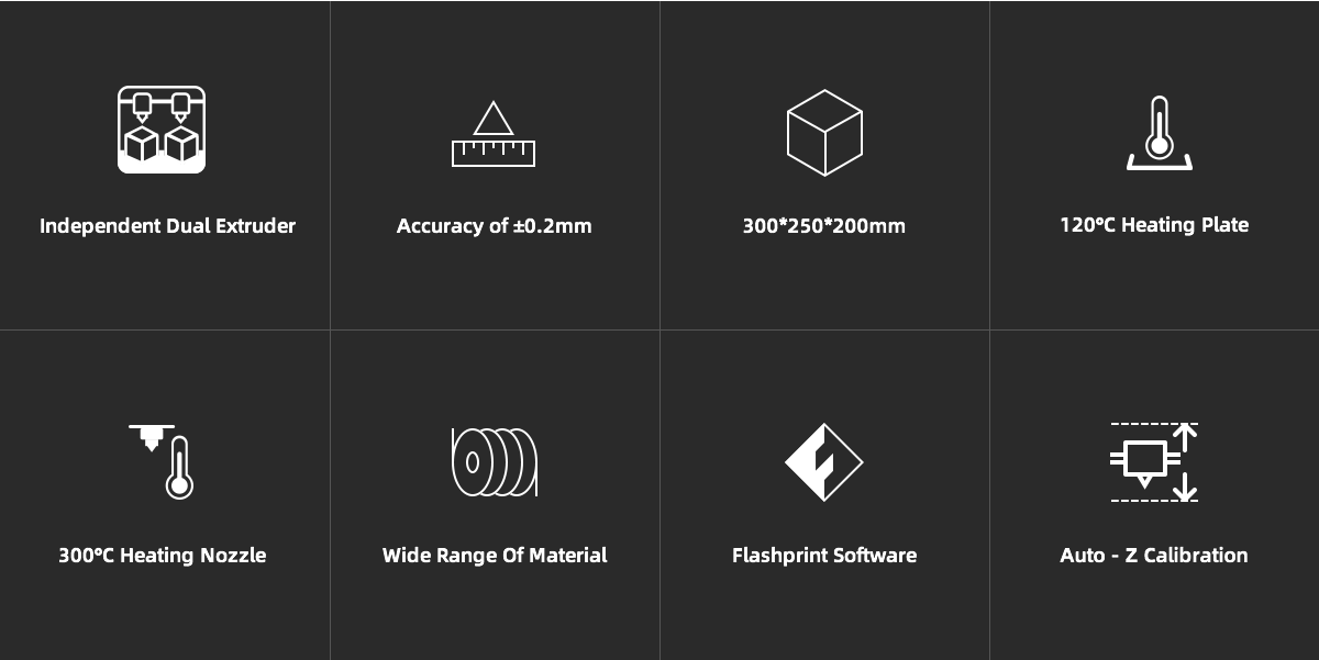 Flashforge Creator 3 Key Features