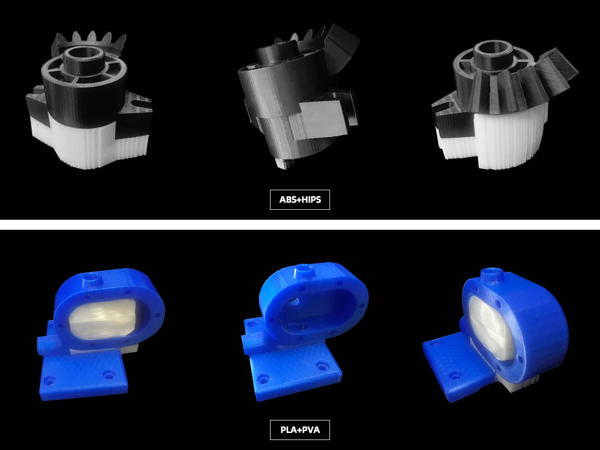 Creator 3 soluble support sample 3d prints