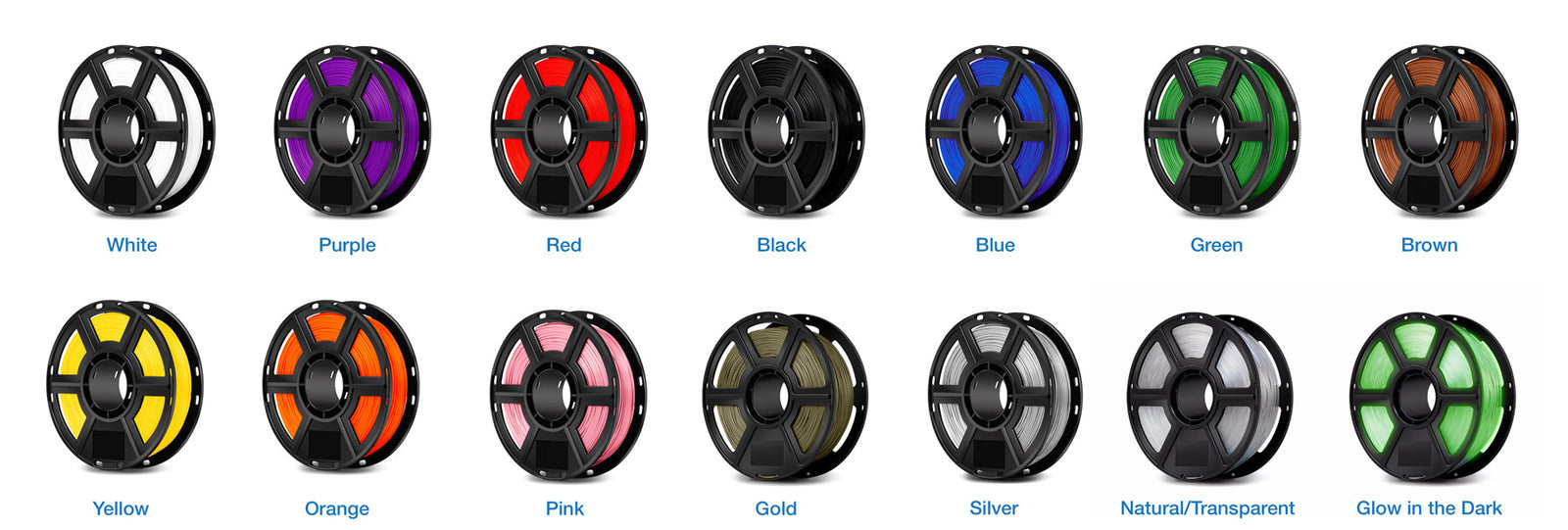 Flashforge PLA colour range