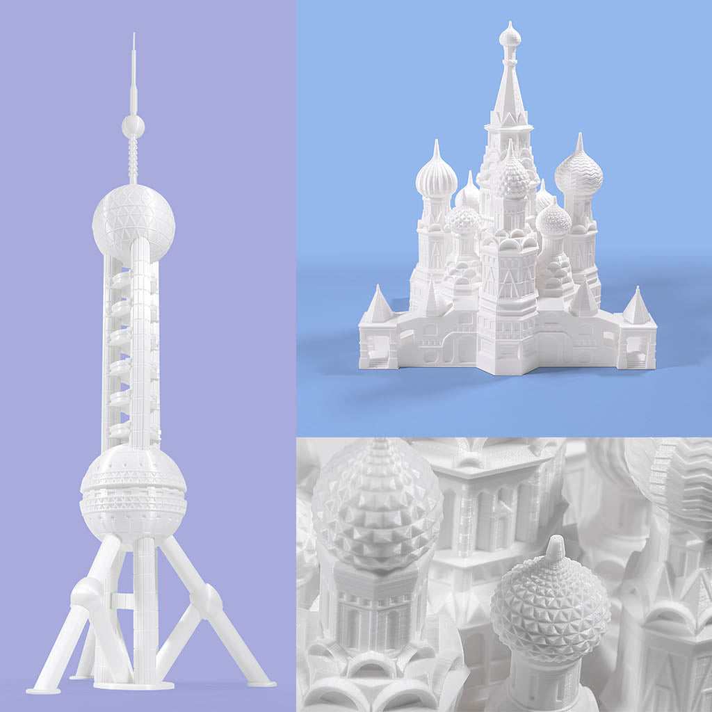 Flashforge PLA large format Architectural model samples